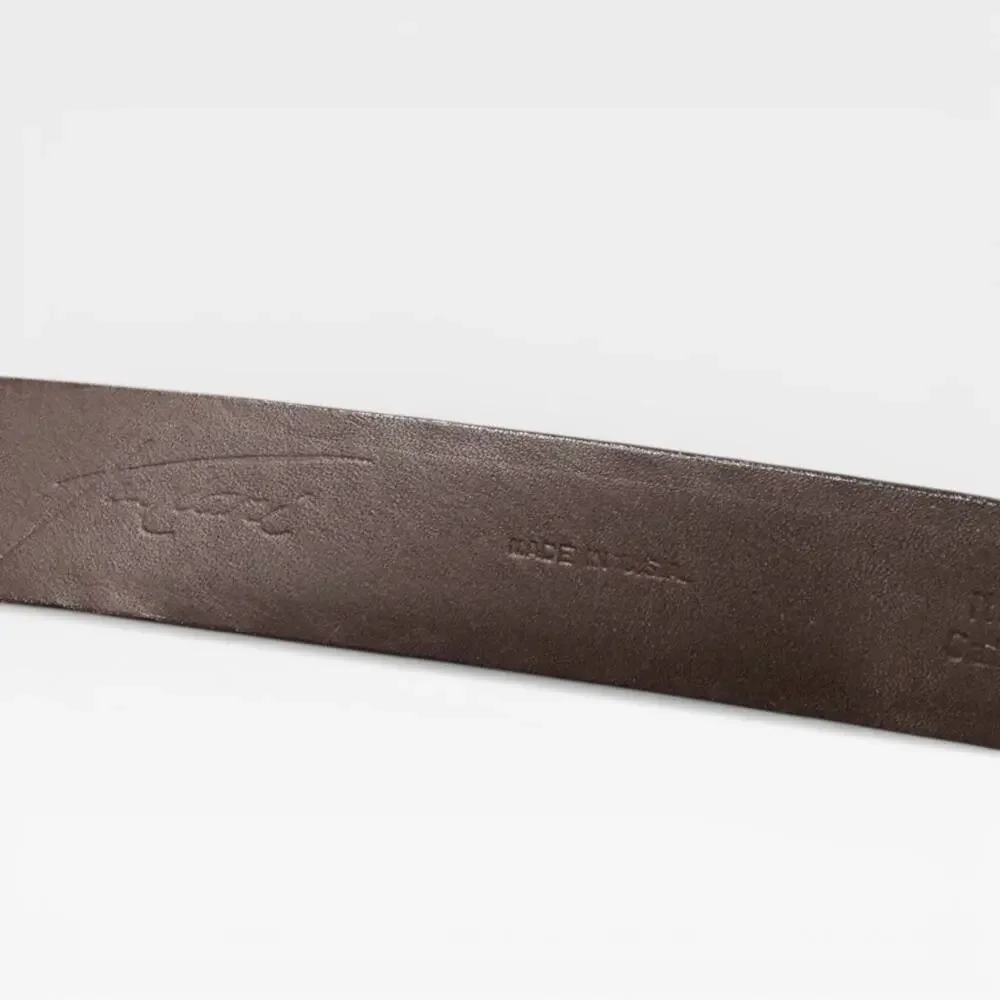 Vtg 1990s Talliani Italian Calfskin Braided Leather Belt Men's 32 Brown Silver